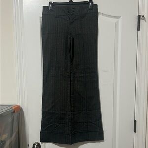 Women's Dark Gray with black pinstripe Boot Cut Dress Pants - Classic Flare